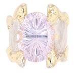 14K Gold & Crystalline Silver Lilac Amethyst Ring - 47825-Shelli Kahl-Renee Taylor Gallery