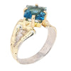 14K Gold & Crystalline Silver Blue Topaz Ring - 47834-Shelli Kahl-Renee Taylor Gallery