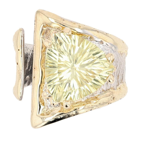 14K Gold & Crystalline Silver Margarita Quartz Ring - 47850-Shelli Kahl-Renee Taylor Gallery