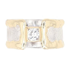 14K Gold & Crystalline Silver Diamond Ring - 47893-Shelli Kahl-Renee Taylor Gallery