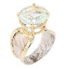 14K Gold & Crystalline Silver Prasiolite Ring - 47906-Shelli Kahl-Renee Taylor Gallery