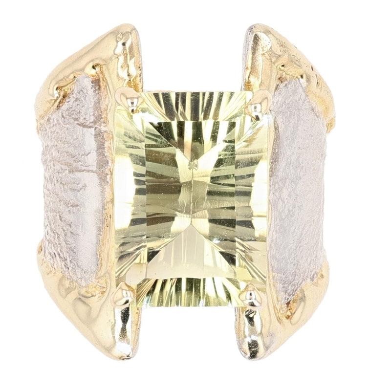 14K Gold & Crystalline Silver Margarita Quartz Ring - 47912-Shelli Kahl-Renee Taylor Gallery