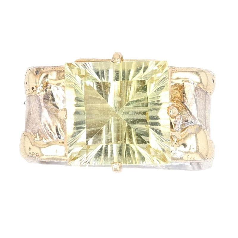 14K Gold & Crystalline Silver Margarita Quartz Ring - 47913-Shelli Kahl-Renee Taylor Gallery