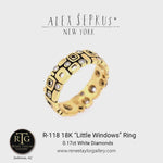 18K Little Windows Diamond Band - R-118