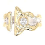 14K Gold & Crystalline Silver Diamond Ring - 50281-Shelli Kahl-Renee Taylor Gallery