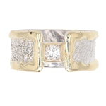 14K Gold & Crystalline Silver Diamond Ring - 50283-Shelli Kahl-Renee Taylor Gallery