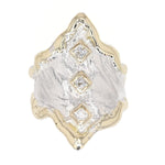 14K Gold & Crystalline Silver Diamond Ring - 50286-Shelli Kahl-Renee Taylor Gallery