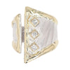 14K Gold & Crystalline Silver Diamond Ring - 50287-Shelli Kahl-Renee Taylor Gallery