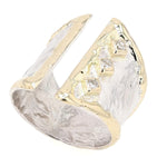 14K Gold & Crystalline Silver Diamond Ring - 50289-Shelli Kahl-Renee Taylor Gallery