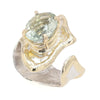 14K Gold & Crystalline Silver Prasiolite Ring - 50290-Shelli Kahl-Renee Taylor Gallery