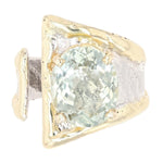 14K Gold & Crystalline Silver Prasiolite Ring - 50291-Shelli Kahl-Renee Taylor Gallery