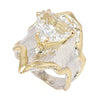 14K Gold & Crystalline Silver White Topaz Ring - 50299-Shelli Kahl-Renee Taylor Gallery