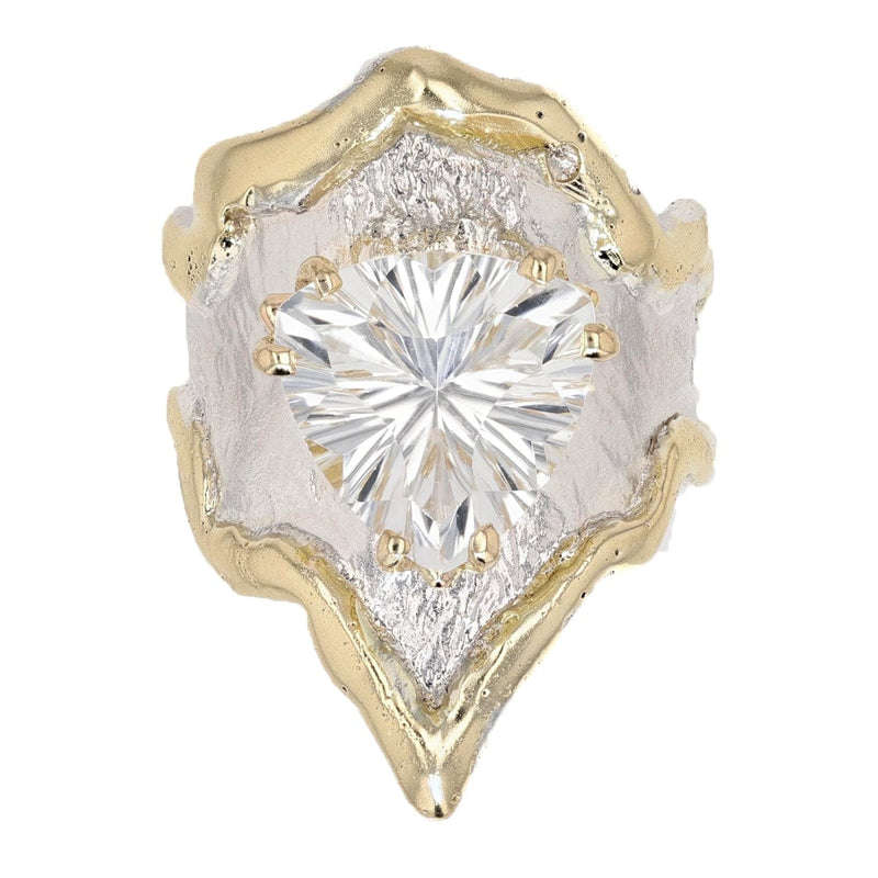 14K Gold & Crystalline Silver White Topaz Ring - 50299-Shelli Kahl-Renee Taylor Gallery