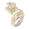 14K Gold & Crystalline Silver White Topaz & Diamond Ring - 50301-Shelli Kahl-Renee Taylor Gallery