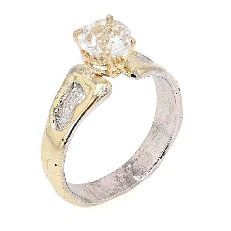 14K Gold & Crystalline Silver White Topaz Ring - 50305-Shelli Kahl-Renee Taylor Gallery