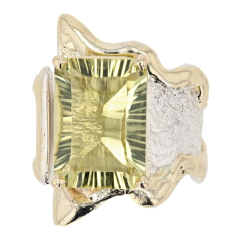 14K Gold & Crystalline Silver Margarita Quartz Ring - 50316-Shelli Kahl-Renee Taylor Gallery
