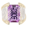 14K Gold & Crystalline Silver Amethyst Ring - 50319-Shelli Kahl-Renee Taylor Gallery