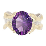 14K Gold & Crystalline Silver Amethyst Ring - 50321-Shelli Kahl-Renee Taylor Gallery