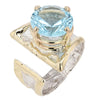 14K Gold & Crystalline Silver Sky Blue Topaz Ring - 50329-Shelli Kahl-Renee Taylor Gallery