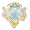 14K Gold & Crystalline Silver Sky Blue Topaz Ring - 50330-Shelli Kahl-Renee Taylor Gallery