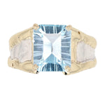 14K Gold & Crystalline Silver Sky Blue Topaz Ring - 50331-Shelli Kahl-Renee Taylor Gallery