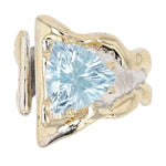 14K Gold & Crystalline Silver Sky Blue Topaz Ring - 50332-Shelli Kahl-Renee Taylor Gallery