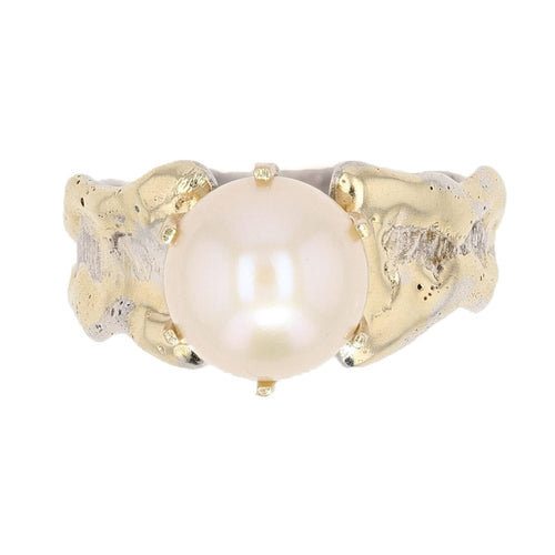 14K Gold & Crystalline Silver Pearl Ring - 50336-Shelli Kahl-Renee Taylor Gallery