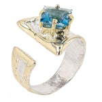 14K Gold & Crystalline Silver London Blue Topaz Ring - 51815-Shelli Kahl-Renee Taylor Gallery