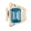 14K Gold & Crystalline Silver London Blue Topaz Ring - 51817-Shelli Kahl-Renee Taylor Gallery