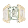 14K Gold & Crystalline Silver Prasiolite Ring - 51823-Shelli Kahl-Renee Taylor Gallery