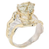 14K Gold & Crystalline Silver Prasiolite Ring - 51827-Shelli Kahl-Renee Taylor Gallery