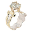14K Gold & Crystalline Silver Prasiolite Ring - 51828-Shelli Kahl-Renee Taylor Gallery