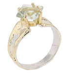 14K Gold & Crystalline Silver Prasiolite Ring - 51831-Shelli Kahl-Renee Taylor Gallery
