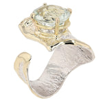14K Gold & Crystalline Silver Prasiolite Ring - 51833-Shelli Kahl-Renee Taylor Gallery