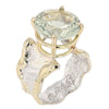 14K Gold & Crystalline Silver Prasiolite Ring - 51834-Shelli Kahl-Renee Taylor Gallery