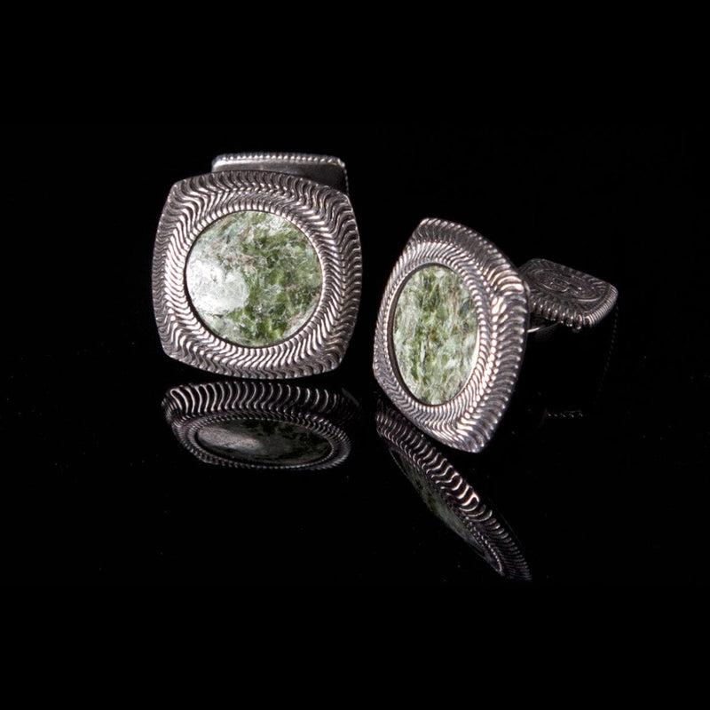 Men's Green Dino Cufflinks - CL2-4-William Henry-Renee Taylor Gallery