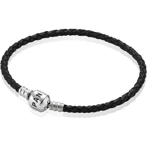 Black Leather Bracelet - 590705CBK-S1-Pandora-Renee Taylor Gallery