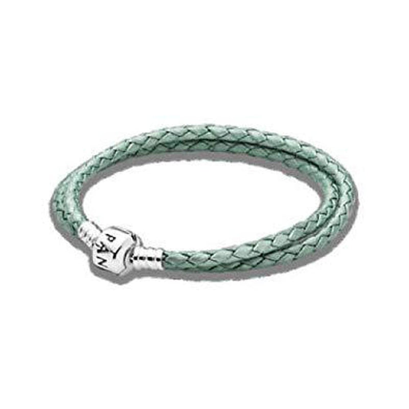 Green Leather Bracelet - 590705CLG-D3-Pandora-Renee Taylor Gallery