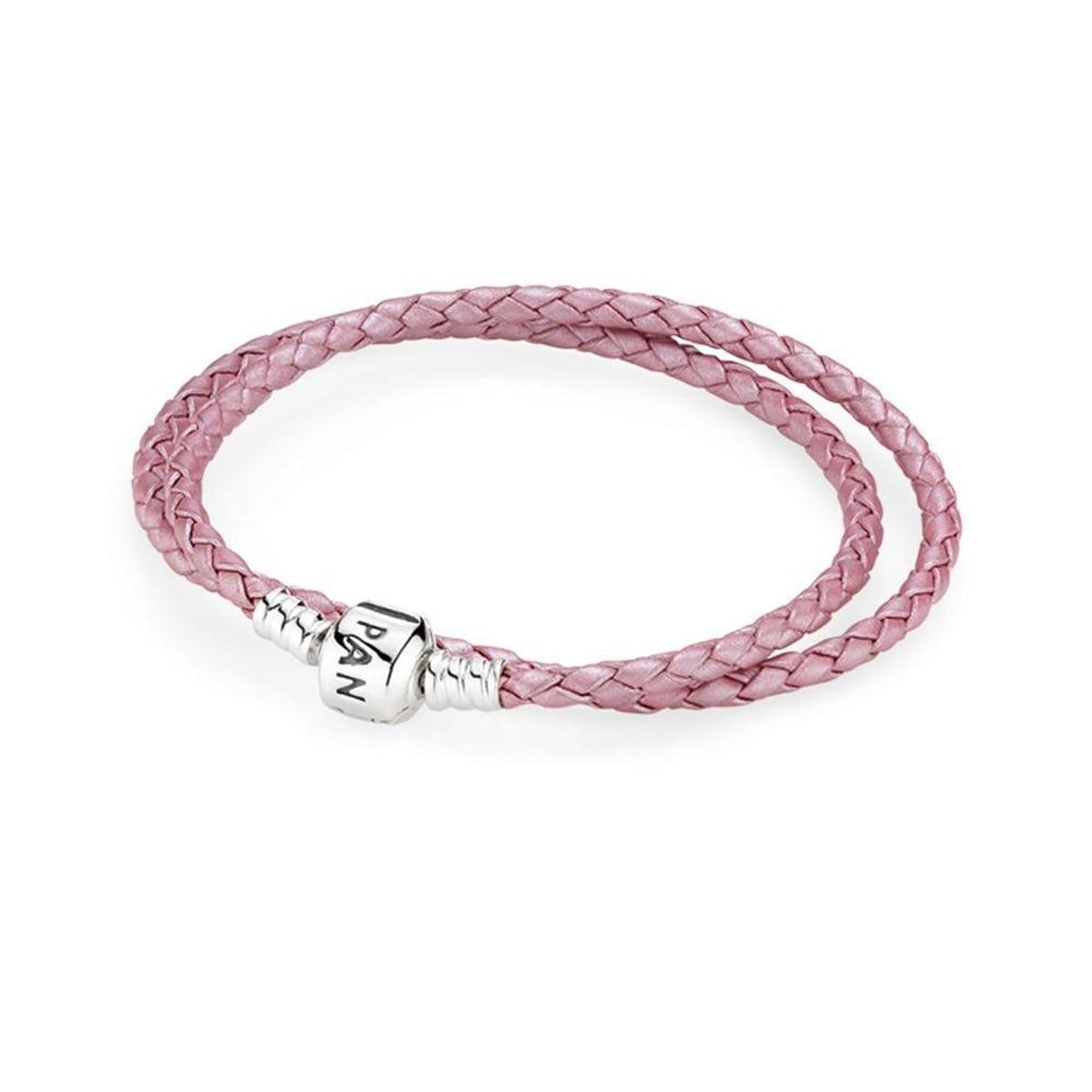 Buy PANDORA Pandora Moments Round Clasp Blue Braided Leather Bracelet  Online | ZALORA Malaysia