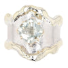 14K Gold & Crystalline Silver Prasiolite Ring - 6072-Charles Duncan-Renee Taylor Gallery
