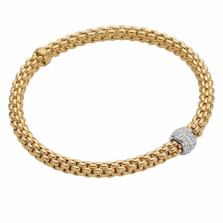 Flex'it SOLO 18K Yellow Gold & Diamond Pave 4.9mm Bracelet-FOPE-Renee Taylor Gallery
