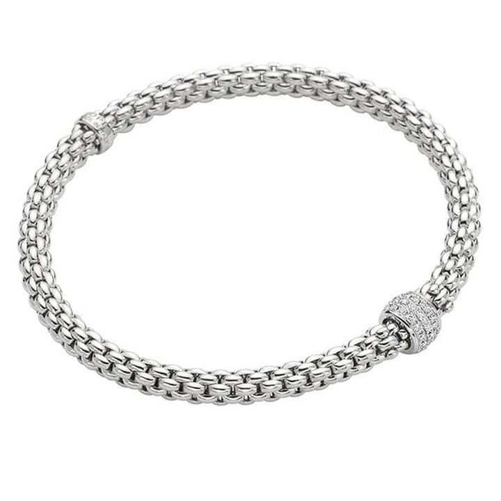 Flex'it SOLO 18K White Gold & Diamond Pave 4.9mm Bracelet-FOPE-Renee Taylor Gallery