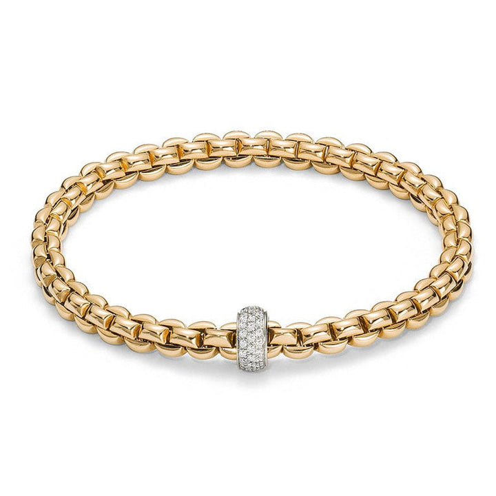 Flex'it EKA 18K Yellow Gold & Diamond Pave 5.5mm Bracelet-FOPE-Renee Taylor Gallery