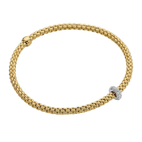 Prima Flex'it 18K Gold & Diamond Pave Bracelet - 745B-FOPE-Renee Taylor Gallery