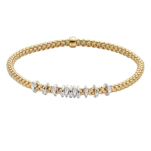 Prima Flex'it 18K Gold & Diamond Pave Bracelet - 747B-FOPE-Renee Taylor Gallery