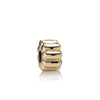 Ribbed 14K Gold Clip Charm - 750118-Pandora-Renee Taylor Gallery