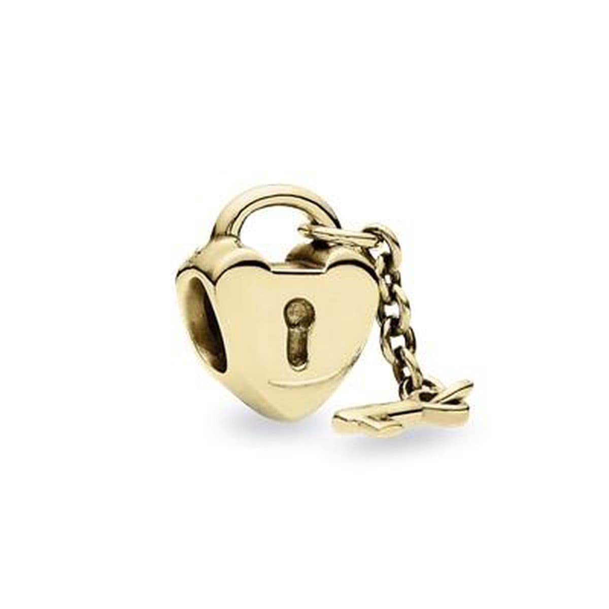 heltinde tør Indigenous Bead Key To My Heart 14K Gold Charm - 750341 - Pandora