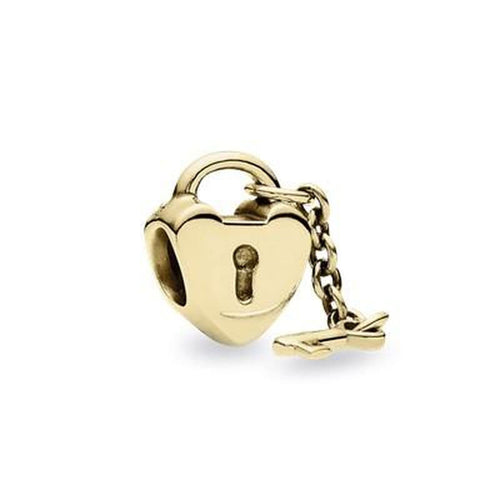 Bead Key To My Heart 14K Gold Charm - 750341-Pandora-Renee Taylor Gallery