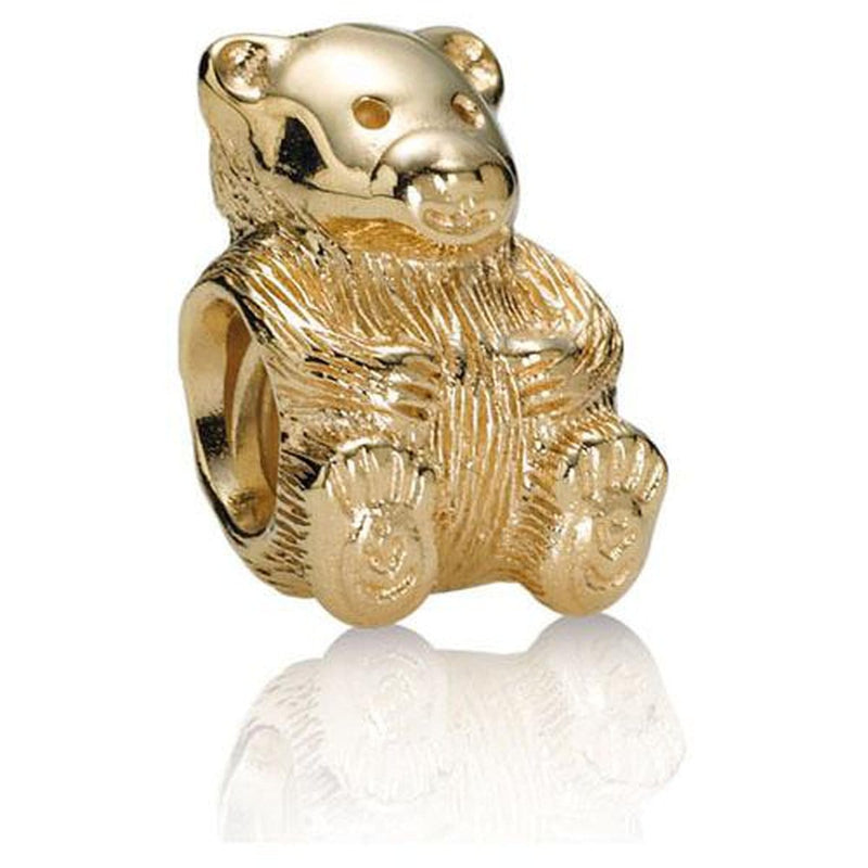 Teddy Bear 14K Gold Charm - 750462-Pandora-Renee Taylor Gallery