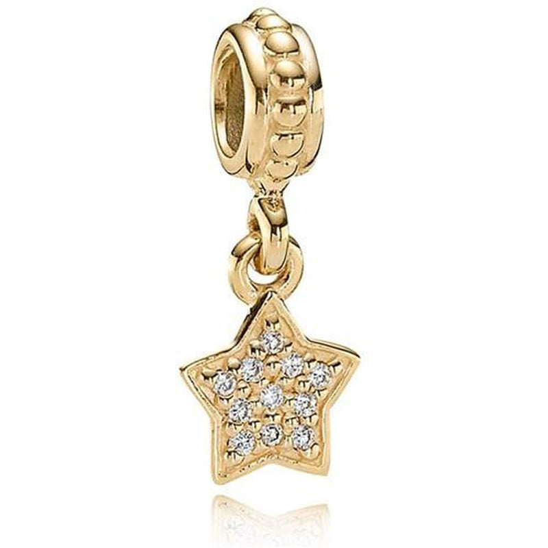 Brilliant Star 14K Gold Diamond Charm - 750808D-Pandora-Renee Taylor Gallery